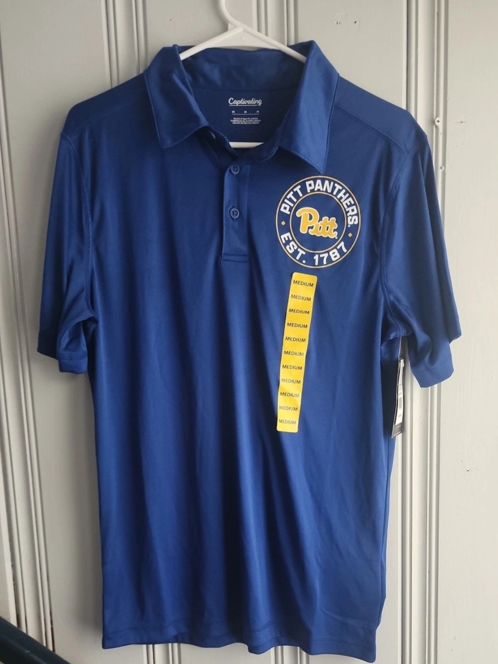 Pitt Panthers Royal Blue Men's Polo Shirt Medium